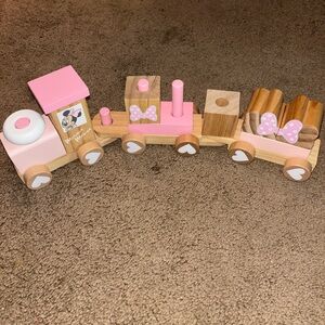 Minnie Mouse Wooden Train Set